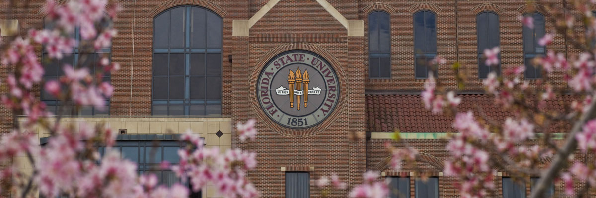 FSU building with seal displayed