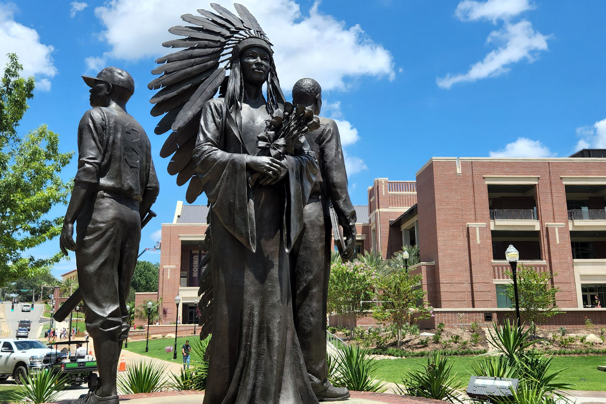 FSU Integration Statue honoring Maxwell Courtney, Fred Flowers, and Doby Flowers