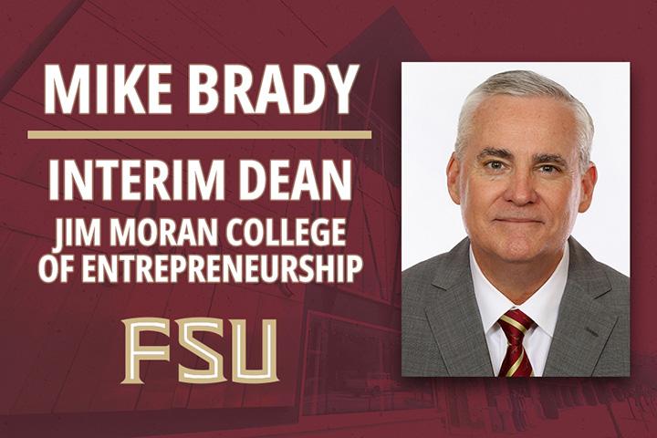 Graphic shows photo of Mike Brady